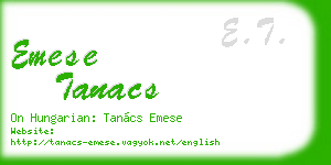 emese tanacs business card