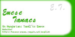 emese tanacs business card